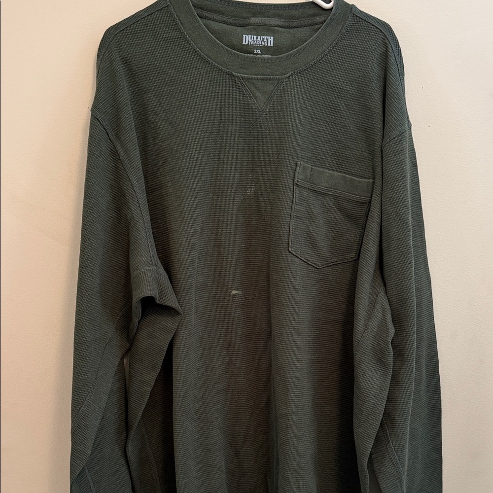Duluth Trading Co Men's Olive Long Sleeve Tee